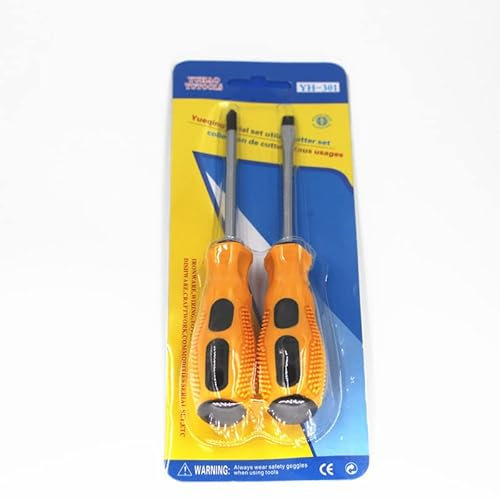 2PCS Screwdriver Set Phillips Slotted with Magnetic Head Manual Screwdriver Repair Disassembly Tools