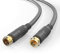 conecto cavo antenna cavo SAT cavo coassiale cavo satellitare TV 5,00m doppio connettore schermato F, per HDTV, ricevitore, satellite, internet, DAB, radio, nero