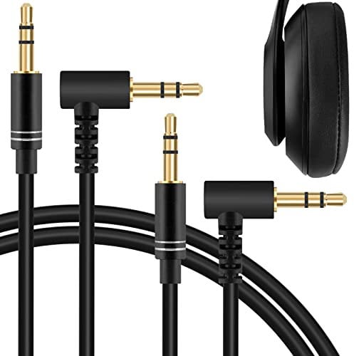 Linkidea Audio Cable for Beats Solo 4/3.0/2.0/HD, Studio Pro/3/2, Mix Headphones, 3.5mm TRS Replacement Aux Cord (5 ft/1.5 m 2 Pack)
