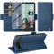 Giyer Handyhülle für Google Pixel 6A 5G, Flip Case Cover mit Standfunktion, Kartenfach Wallet, Premium Leder Schutzhülle, blau