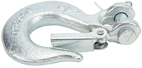 Gancio di sollevamento girevole, gancio di scorrimento a forcella Antiruggine Heavy Duty Grade 7800lbs Carico G70 in acciaio forgiato con chiusura per camion per rimorchio per veicolo da