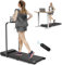 Dskeuzeew Tapis Roulant Elettrico Pieghevole Salvaspazio Walking Pad 10 km/h Extra Large (39 cm), Telaio Rinforzato, Schermo LCD e Chiave di Sicurezza (Nero)