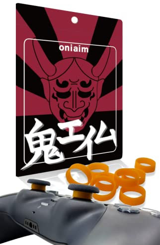 OniAim Thumbstick Schutzringe Silikon Anti Verschleiß Stick Abdeckungen für PS4, PS5, Switch Pro Controller (8er-Pack) (Orange)