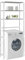 Homgoday 282465 Étagère pour machine à laver 3 étagères Argenté 69 x 28 x 169 cm
