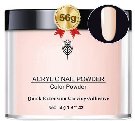 Nude Pink Acrylic Powder, 1.97oz Polymer Nail Powder for Acrylic Nail Extension