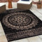 HomebyHome Outdoor Teppich Wetterfest 80x250 cm Sisal Optik Streifen Design Läufer Schwarz - Balkon Läufer Wasserfest Küchenteppich - Für Garten, Terasse, Camping, Außenbereich Teppich