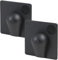 External Brick Burst Buster Plate - Cable Wall Entry Tidy Cover Satellite Coaxial Aerial (2, Black)