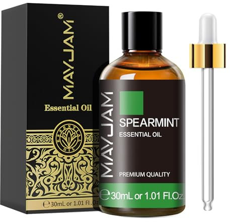 MAYJAM Krauseminze Ätherisches Öl 30ML, Krauseminzeöl für Diffusor, Luftbefeuchter, DIY, Home，Wardrobes