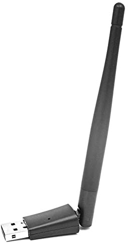 fxwtich USB WiFi Adapter, MT7601 USB WiFi Wireless Network Card Adapter with Antenna for TV Set Top Box Black