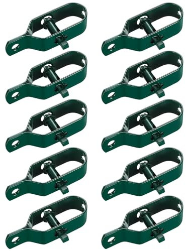 10 Pezzi Tenditore del Filo in Acciaio Zincato, Tendifilo per Recinto Recinzioni, Regolatore Filo da Giardino, Rete Metallica, Giardinaggio, Home (verde)