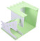 BESPORTBLE Guinea Pig House Villa Rat Cage Hideout for Hamsters Chinchillas and Small Animals Design with Ramp for Play and Resting Habitat for Pet Comfort