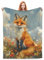 G-dake Fuchs Kuscheldecke für Frau, Weich Warm Fuchs Decke, Flauschig Fuchs Kinderdecke Wohndecke für Mädchen Frauen Tochter Erwachsene Geschenk Geburtstag Couch Sofa Bett 130x150cm