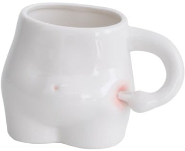 Acaino Lustige Fettbauch Kaffeetasse 300ml, Espressotassen aus Porzellan, Kaffeebecher, Tasse für Kaffee und Tee