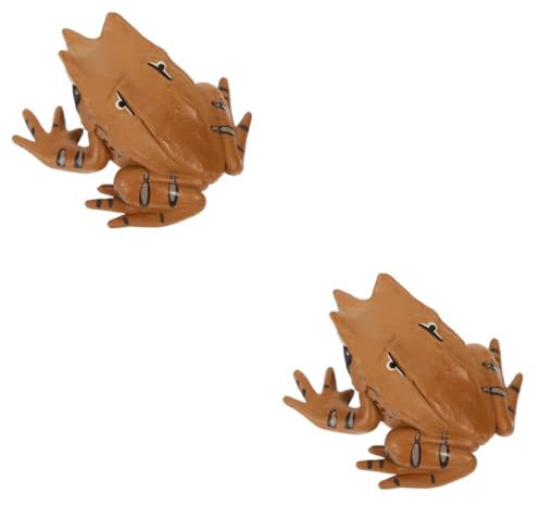 ibasenice 2stücke Realistisches Froschmodell Aus Kunststoff Dekorative Miniatur Für Schreibtisch Und Garten Für Kreative Heim Und Außendekoration Kognitive Spielzeuge