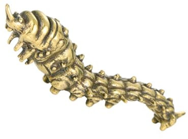 IMIKEYA Messing Figuren klein Raupen dekofiguren Gold Miniatur Messing Raupen Figur Vintage Wohndekoration Schreibtisch Dekoration