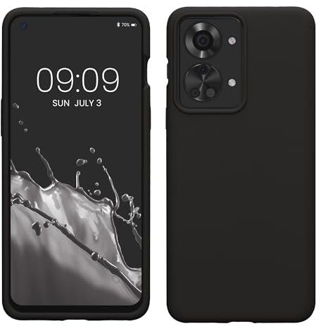 kwmobile Housse Compatible avec OnePlus Nord 2T 5G Coque - Housse de téléphone Protection Souple en TPU Silicone - Noir Mat