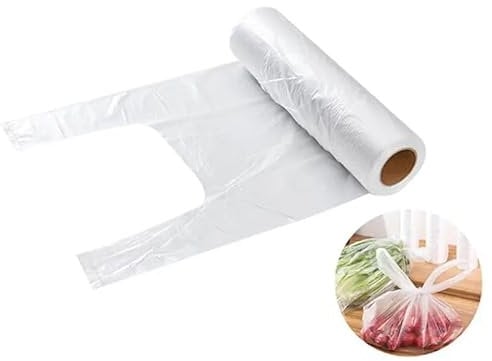 500 x Clear Plastic Freezer Bags on Roll | Sandwich Food Plastic Bags for Multi-Use | Ideal for Fresh Fruit and Veg - Versatile and Durable-(Vest 9 x 14 x 18 Inch)
