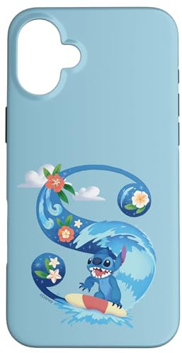 iPhone 16 Plus Disney Alphabet Monogram Lilo & Stitch Letter S for Stitch Case