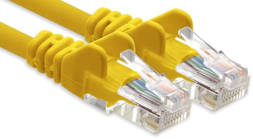 1CONN Câble réseau Câble CAT-6 RJ45 1x 15 m - jaune