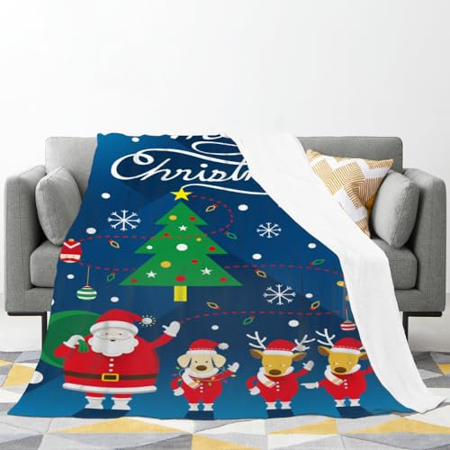 Coperta Pile Modello Natalizio Blu Coperta Pile Matrimoniale Morbida Plaid Matrimoniale Campeggio Plaid Divano Coperta Letto Singolo Lavabile Coperta Matrimoniale 150x150 cm