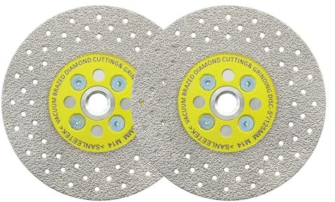 Diamantscheibe, 125 mm, doppelseitig, Schneiden und Schleifen, Sägeblätter, Vakuumgelötet, für Marmor, Granit, Beton, Porzellan, Fliesen, M14, Gewinde SANLEETEK