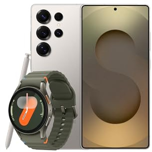 Samsung Galaxy S25 Ultra AI Smartphone, 12GB Memory, 1TB Storage, S Pen Included, Titanium Grey and Galaxy Watch7 Green, 40mm, Bluetooth (UK Version)