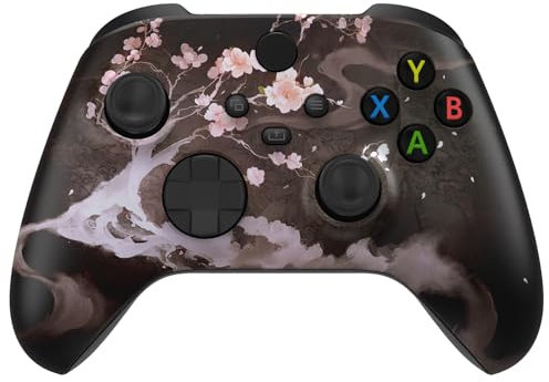 eXtremeRate Replacement Shell for Xbox Series X|S Controller - Unleash Your Style - Blossom In The Darkness Custom Acessories Skin Front Housing Cover for Xbox Core Controller Wireless - No Console