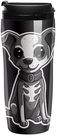 12 Oz Car Cup Coffee Cups with Lids Stanley Cup Coffee Tumbler Plastic Cups Sealed Drinking Lid Water Cup Tea Cup Pet Dog Stickers Printed Mugs Fits in Car Cup Holder