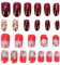 CRILSTYLEO 48stücke Weihnachtskunstnägel Mit Selbstklebende Nagelaufkleber Für Festliche Maniküre Hochwertige Langlebige Nagelpads Für Damen Einfach Anzuwenden Für Weihnachtszeit