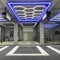VASTFIRE Hexagon LED Garagenlicht, 14-Pack Wabenleuchten mit Rechteck Rot Blau Grün Frame 6500K für Garage, Keller, Lager etc (Blau)
