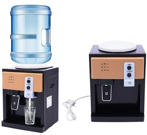 Dispenser di acqua, 550 W + 75 W con cavo di alimentazione, radiatore e distributore d'acqua per acqua potabile, distributore automatico per acqua da 3,5 l, 5 l, 10 l e 18,9 l, secchio d'acqua, 14,2