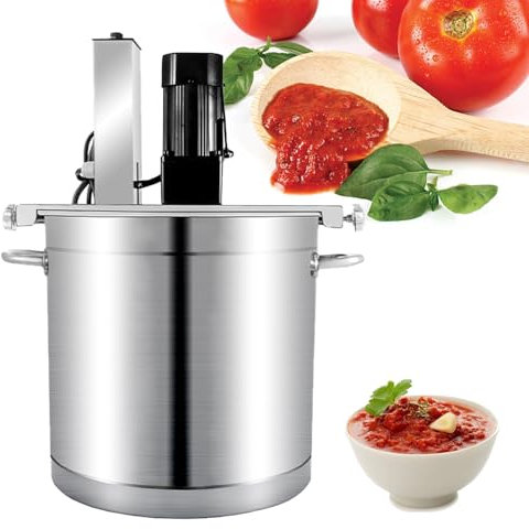 agreilduite Pentola Mescolatrice Automatica 20L/25L/40L/60L in Acciaio Inox - per Salse/Marmellate/Ripieni con Doppia Pala + velocità Regolabile (Attrezzatura Professionale Multi-Cottura),25L