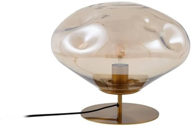 Lindby Tischlampe Lelia (Design, Modern) in Creme aus Glas (1 flammig E27) - Tischleuchte Schreibtischlampe Nachttischlampe Wohnzimmerleuchte