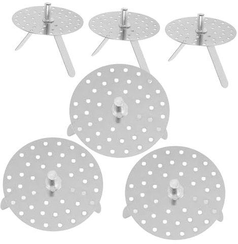 Zerodeko 6pcs Household Stainless Steel Filter Strainer Funnel Detachable Filter Replacement for Kitchen Sink Plug Strainer