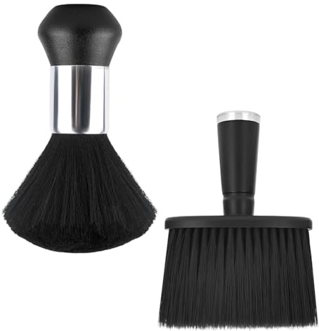 2 Pcs Barber Neck Duster Brush – Soft Bristle Hair Cutting for Removing Loose Hair Around Neck, Ears & Face – Professional Haircut Barber Brush for Salon & Home Grooming