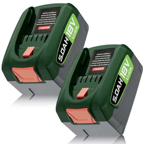 2 Stück 18V 5000mAh Ersatzakku für Bosch, 5.0Ah Akku für Bosch Akku PBA PSB PSR, für Haus und Garten Werkzeuge 18V System