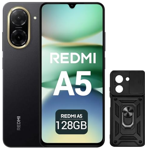 XIAOMI Redmi A5 Smartphone 6,88 120Hz Display, 128GB+4GB, 32MP AI-Kamera, 5200 mAh Akku, Seiten-Fingerprint-Sensor (Schwarz)