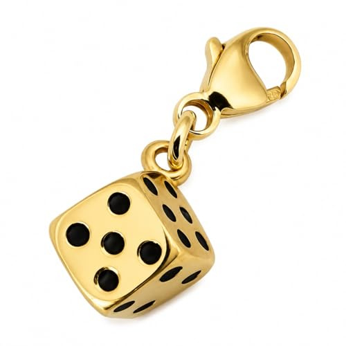 Anhänger Charm Würfel in Gold 333 Einhänger Gelbgold Unisex 8kt