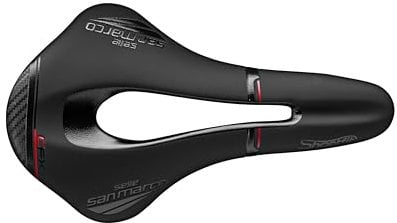 Selle San Marco SHORTFIT Carbon FX, Sellini per Biciclette Unisex, Nero/Rosso, L3
