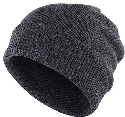 Gisdanchz Strickmütze Damen Beanie Damenmütze Winter Hats for Women Wollmütze Damen Beanies Fisherman Männermützen Winter Mütze Wolle Fischermütze Fleece Wintermütze Strickmütze Dunkel Grau