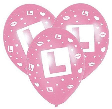 Shatchi BALLOONS-L-PLATE-18PK 18pcs Pink Hen Balloons L Plate Girls Night Decorations Bachelorette Party Accessories