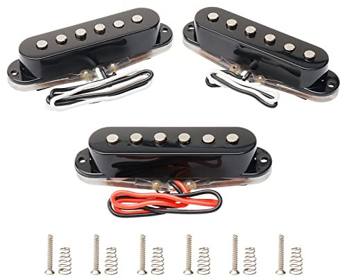 Unxuey Single Coil Tonabnehmer Set Pickups Set SSS N/M/B für ST Strat Style Gitarre