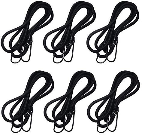 Expander Mit Haken,Spanngummi Mit Haken 6 Stück Spanngummi Gummispanner für Transportsicherung,Ladungssicherung,Camping (Länge von120cm)