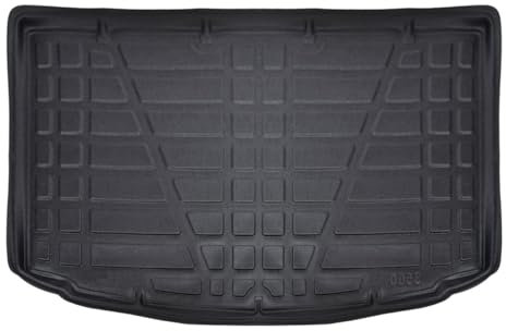 J&J AUTOMOTIVE | Tapis De Coffre sur Mesure pour 206 3 / 5P. Berlina 1998-2012 Noir Antidérapant Bord Haut Toutes Saisons Adapté Animaux de Compagnie