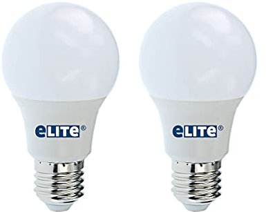 eLITe LED Lampe E27, 7W, 827, 2700K, Warmweiß, 630lm, 270°, ersetzt 40W, 2 Stück
