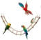 Bird Ladder Toys, Wooden Parrot Swing Bridge Toy, Parakeet Perch Stand, Small Animals Climbing Toys, Cage Accessories for Hamster Squirrel Sugar Gliders Lovebirds Cockatiels Conures Parakeets Rats
