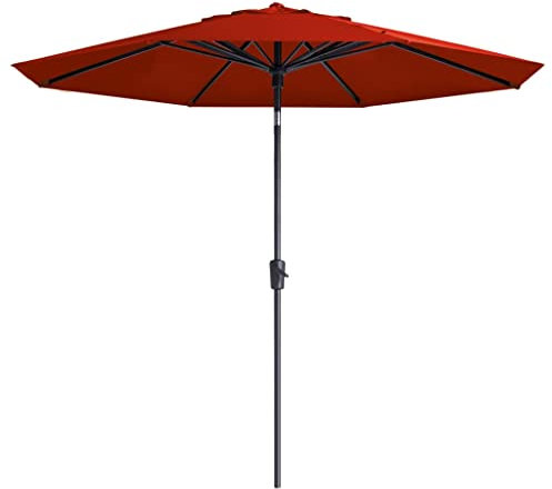 Madison Sonnenschirm 300cm Ziegelrot Ampelschirm Gartenschirm Marktschirm