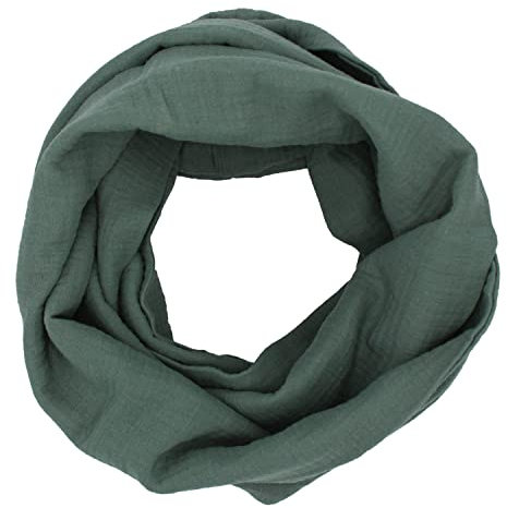 Turnanzug-GymStern Musselin Loop Schal Schlauchschal 100% feine Baumwolle ca. 35x130 cm Damenhalstuch Halstuch Damen Frauen (minze)