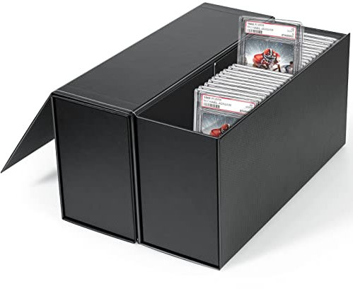 PSA Graded Card Storage Box, PSA Graded Card Storage Holder Container Trading cards Boxes - 2 Pack