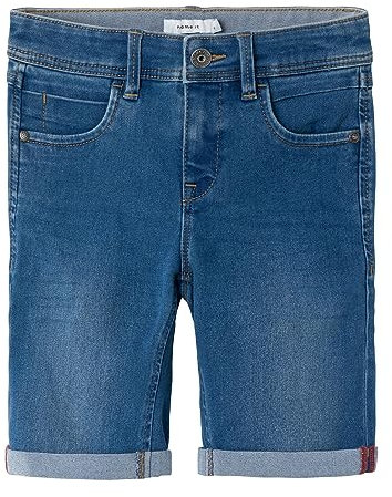 NAME IT Jungen Nkmsilas Slim Dnm L Shorts 2272-ax Noos Shorts, Medium Blue Denim/Detail:light, 92
